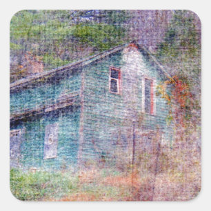 Abandoned House Square Sticker