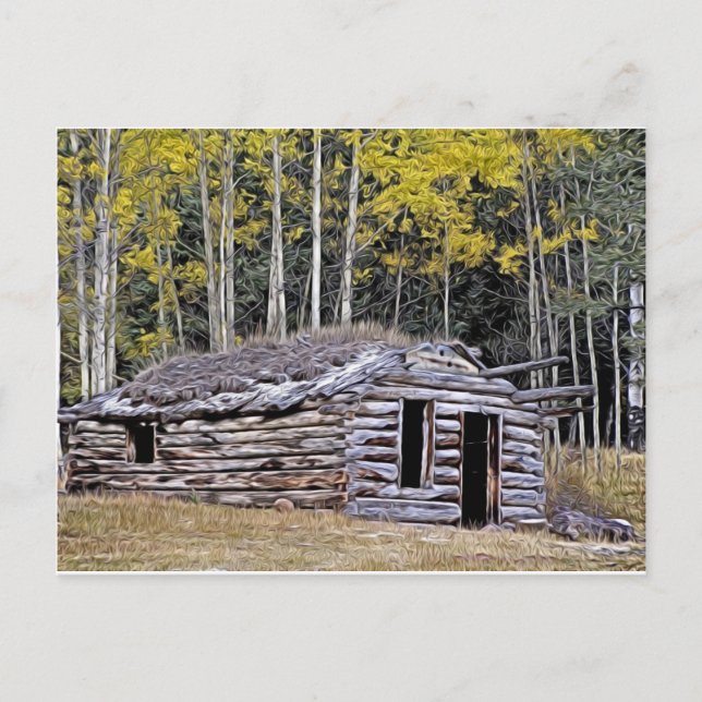 Abandoned hunters cabin British Columbia Postcard (Front)