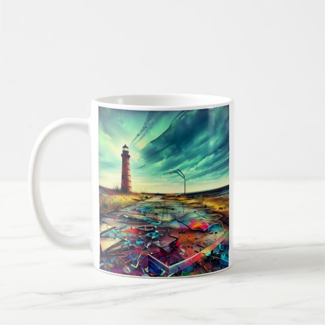 Abandoned Lighthouse Wreckage  Coffee Mug (Left)