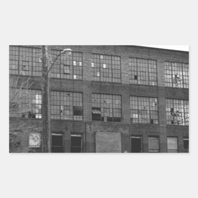 Abandoned Manufacturing Building Sticker (Front)