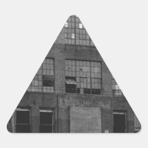 Abandoned Manufacturing Building Triangle Sticker