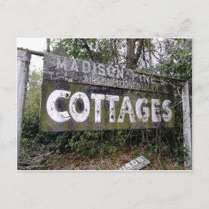 Abandoned Motor Inn Sign Postcard