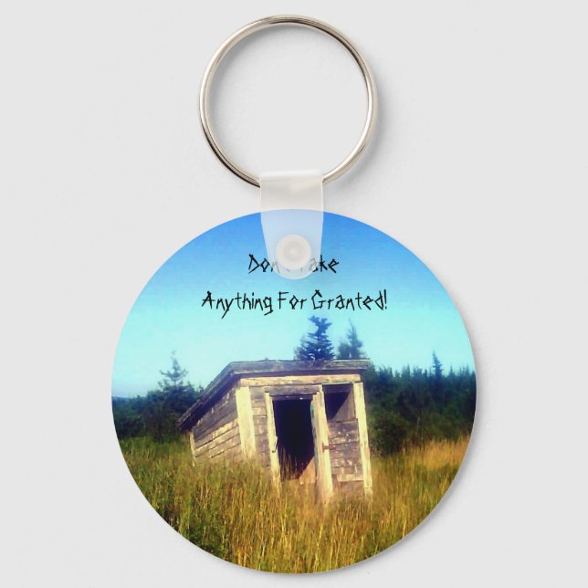 Abandoned Outhouse Key Chain (Front)