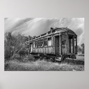 Abandoned Passenger Train Coach Poster