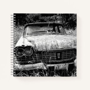 Abandoned Plymouth Car Photo 8.5x8.5 Notebook