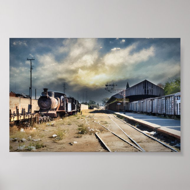 Abandoned Railroad Station Poster (Front)