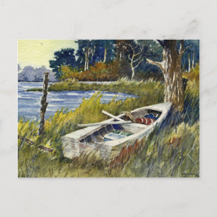 Abandoned Rowboat- postcard