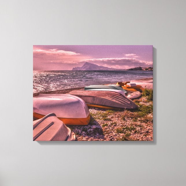 Abandoned Rowing Boats | L'Olla Beach, Altea Canvas Print (Front)