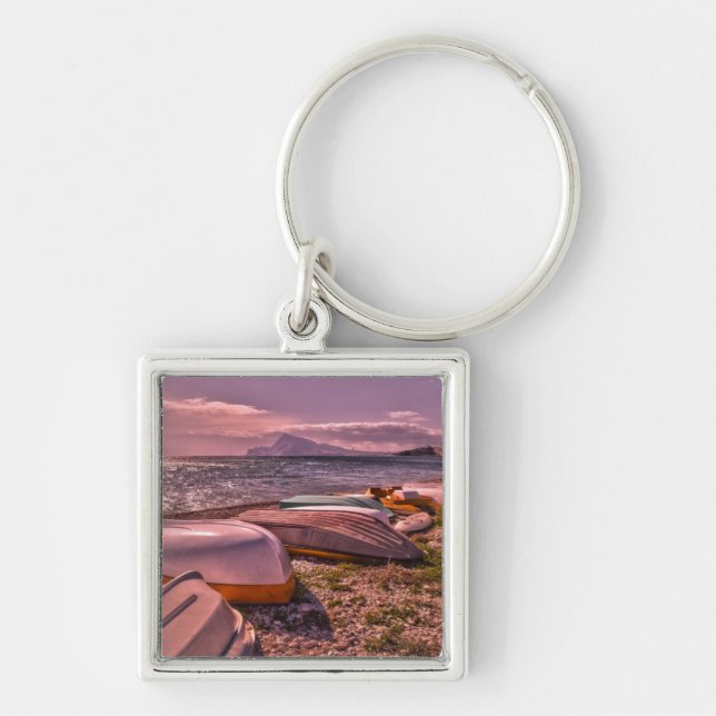 Abandoned Rowing Boats | L'Olla Beach, Altea Keychain (Front)