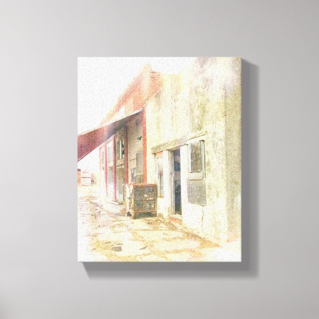 Abandoned Rural Feed Store Canvas Print (Front)
