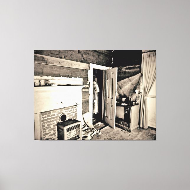 Abandoned Rustic Room Interior Canvas Print (Front)