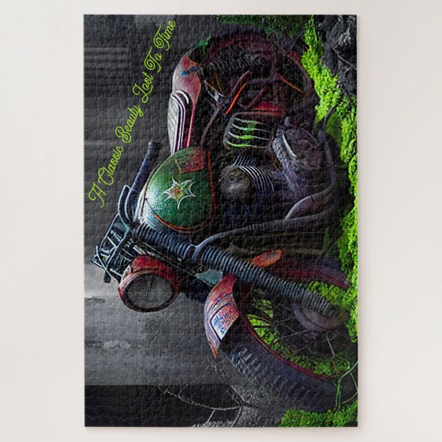 Abandoned, Rusting Motorcycle Left to Decay Jigsaw Puzzle (Vertical)