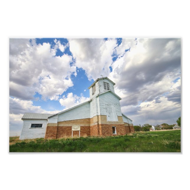 Abandoned Saskatchewan Church Photo Print (Front)