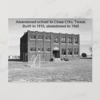 Abandoned School in Texas Photo Postcard