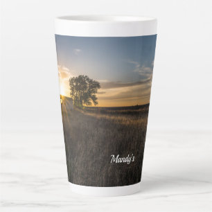 Abandoned Shed Colorado Sunset Custom Latte Mug