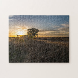 Abandoned Shed Colorado Sunset Jigsaw Puzzle