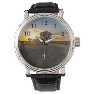 Abandoned Shed Colorado Sunset Wrist Watch