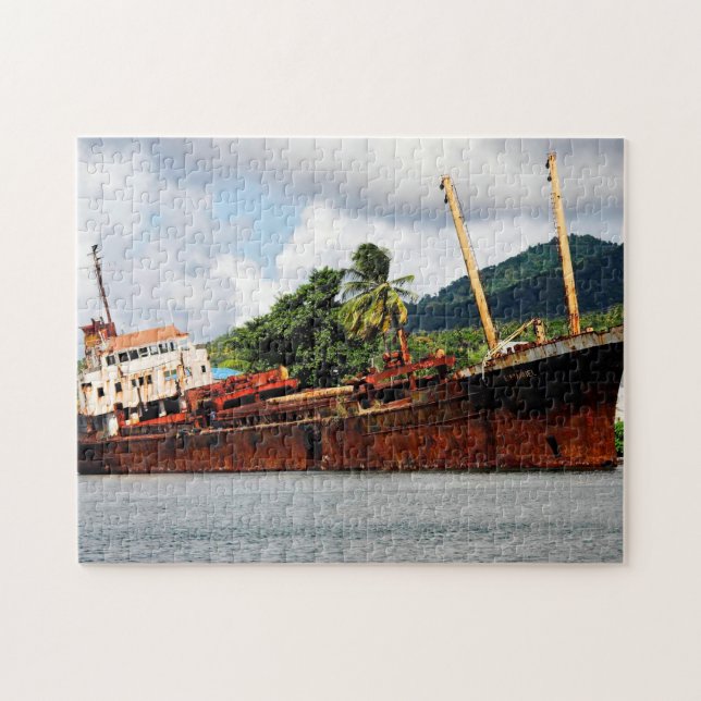 Abandoned Ship in Dominica Jigsaw Puzzle (Horizontal)