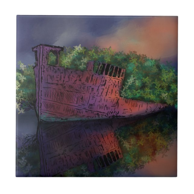 Abandoned SS Ayrfield Ceramic Tile (Front)