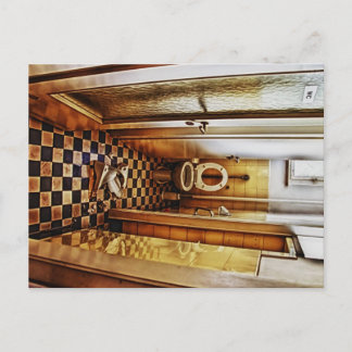 abandoned toilet postcard