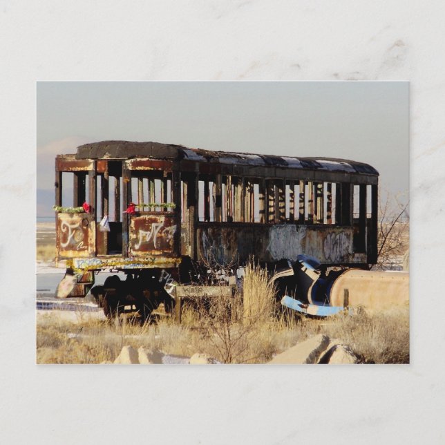 Abandoned train postcard (Front)