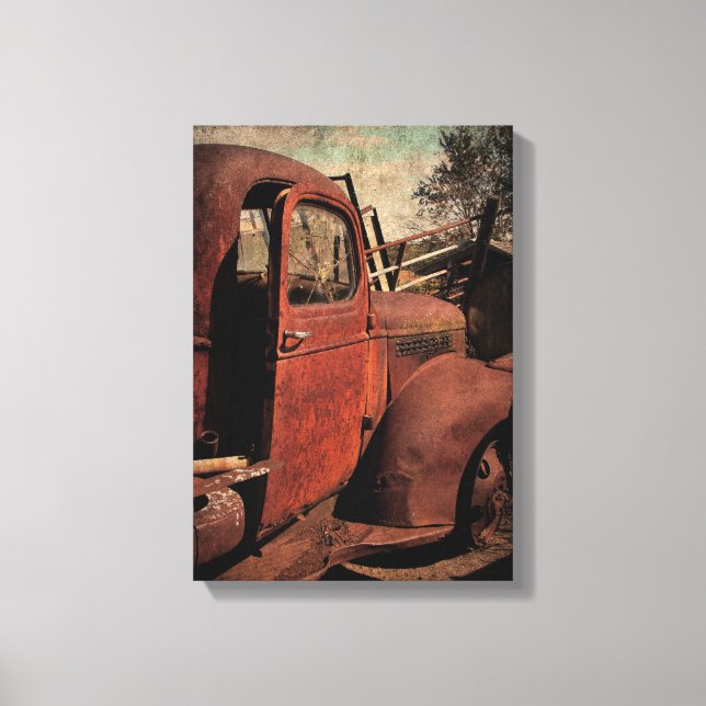 Abandoned Transportation, Old Abandoned Truck Canvas Print (Front)