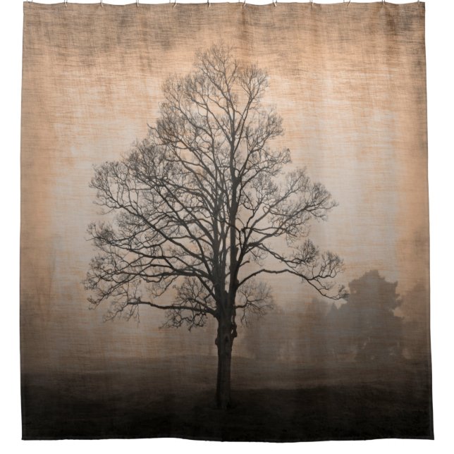 Abandoned Tree Shower Curtain (Front)