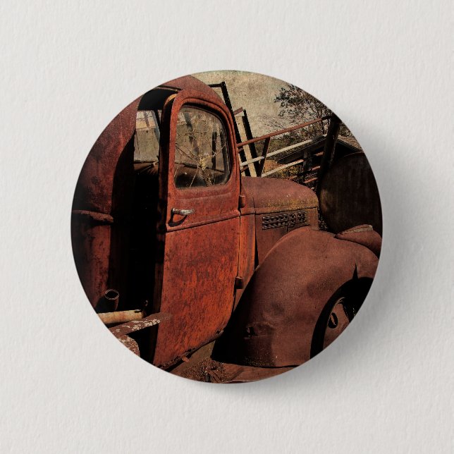 Abandoned Truck 2 Inch Round Button (Front)