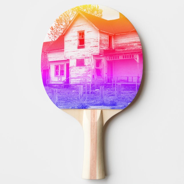 Abandoned Two Story House Ping Pong Paddle (Front)