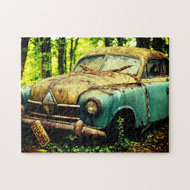 Abandoned Vintage Car Junk Car Jigsaw Puzzle (Horizontal)