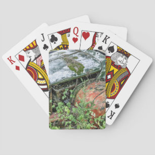 Abandoned Vintage Truck Playing Cards
