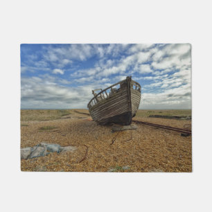 Abandoned Wooden Fishing Boat Dungeness Doormat