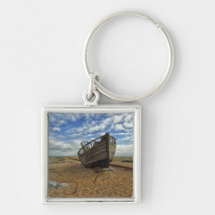 Abandoned Wooden Fishing Boat Dungeness Keychain