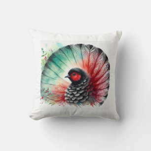 Abanico rojinegro 180924AREF108 - Watercolor Throw Pillow
