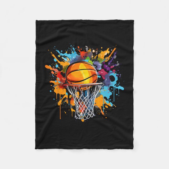 Äbäsketllco. Colorful Sketll Graphic  Fleece Blanket (Front)