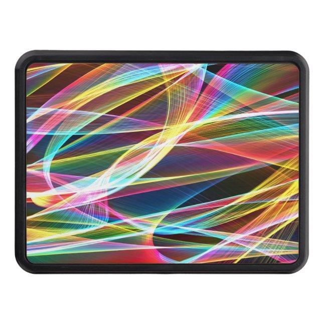 Abastract light ribbons Trailer Hitch Cover (Front)