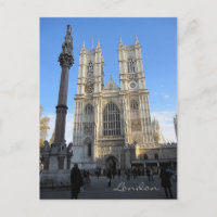 Abbaye de Westminster, carte postale de Londres