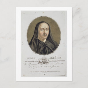 Abbe de Suger (1082-1151) from 'Portraits des gran Postcard