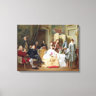 Abbe Prevost reading 'Manon Lescaut', 1856 Canvas Print