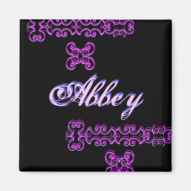 Abbey Designer Name Magnet (Front)