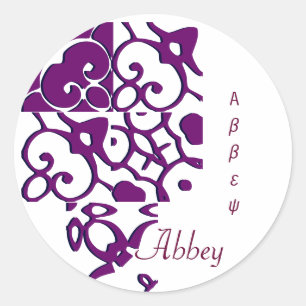 Abbey Designer Name Sticker