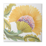 Abbey Floral Tiles - Yellow<br><div class="desc">Abbey Floral Tiles VII by June Erica Vess. Features an up-close image of a golden-yellow flower.</div>
