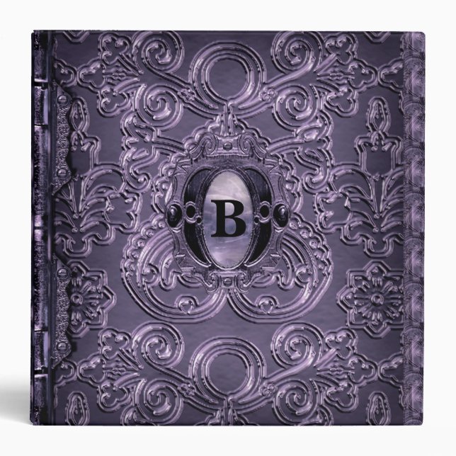 Abbey II Plume Victorian  Monogram Binder (Front)