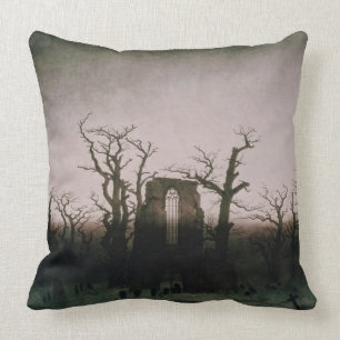 Abbey in the Oakwood, 1810 Throw Pillow