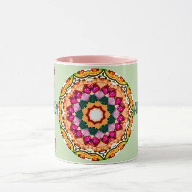 ABBEY ~ Personalized Gem Stones Fractal ~ Mug (Center)