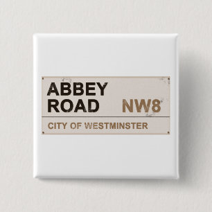 Abbey Road London England - vintage 2 Inch Square Button