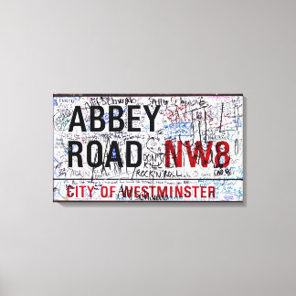 Abbey Road Sign London Covered in Graffiti