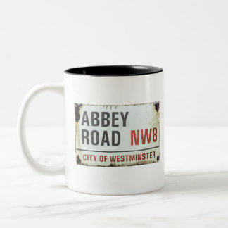 Abbey Road Sign Two-Tone Coffee Mug