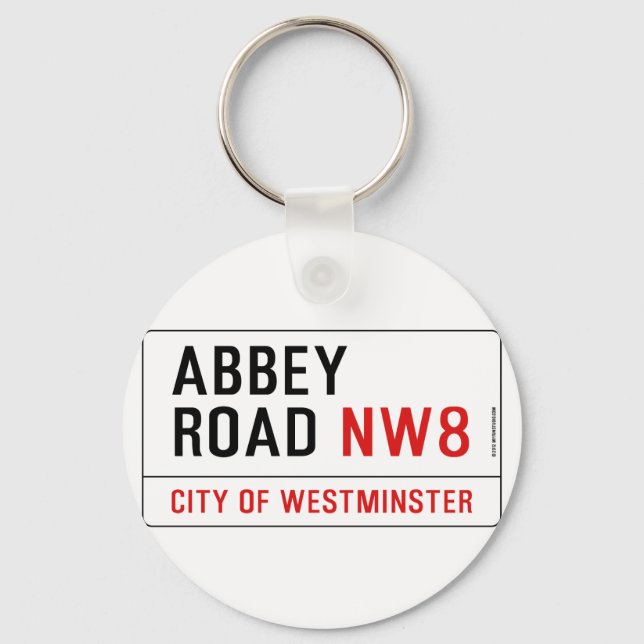 Abbey Road Street Sign Keychain (Front)