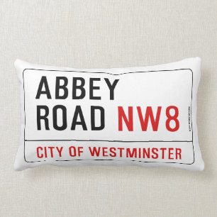 Abbey Road Street Sign Lumbar Pillow